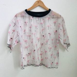 Rivet and Surge Flamingo Top